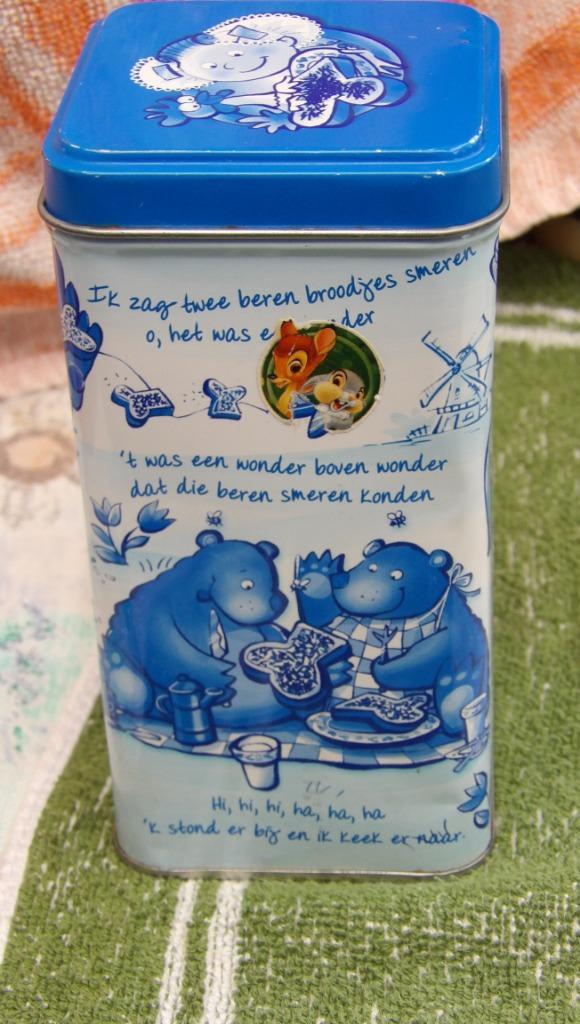 brocant voorraadblik/ blikje Zag twee beren..., Verzamelen, Blikken, Zo goed als nieuw, Overige, Overige merken, Ophalen of Verzenden