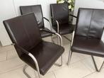 Eetkamer stoelen, Ophalen, Gebruikt, Bruin, Leer