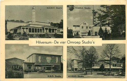 (300-481-037) Hilversum De vier omroep studios, Verzamelen, Ansichtkaarten | Nederland, Noord-Holland, Verzenden