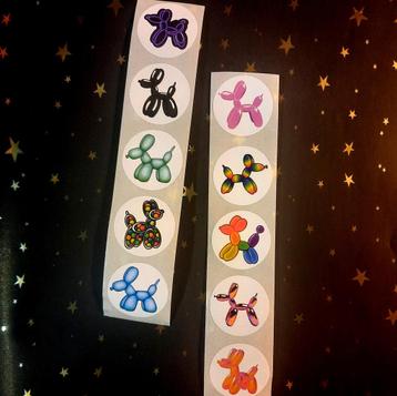 Sluitstickers ballonhondjes stickers ballonhond balloondogs beschikbaar voor biedingen