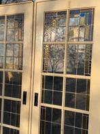 Set schuif / en-suite deuren met glas in lood 214x155cm., Ophalen