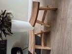 2x Teakhouten krukje/bankje, Huis en Inrichting, Ophalen, Zo goed als nieuw, Hout