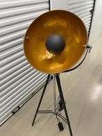 Staande lamp-Zwart-Metaal met goud (origineel THAMES), 100 tot 150 cm, Metaal, Zo goed als nieuw, Ophalen
