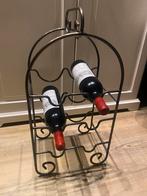 Metalen wijnrek met sierlijk golvend ontwerp, Huis en Inrichting, Woonaccessoires | Wijnrekken, 5 tot 15 flessen, Ophalen of Verzenden