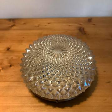 Prachtige glazen vintage plafondlamp ! beschikbaar voor biedingen