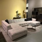 Vakkenbank lounge hoekbank stof beige **direct leverbaar**, Nieuw, Ophalen of Verzenden, Vierpersoons of meer, Stof