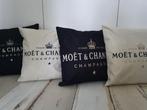 Moet&Chandon Linnen Dubbelprint Kussenhoezen 45cm., Huis en Inrichting, Woonaccessoires | Kussens, Verzenden, Nieuw, Vierkant