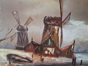 Klassiek schilderij gesigneerd B vd Wijk beschikbaar voor biedingen