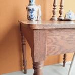 Vintage eiken tafeltje, bureau, bureautje, schrijftafel desk, Ophalen, Gebruikt, Vintage, Nvt