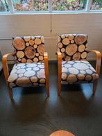 2 fauteuils, Ophalen, Hout, Gebruikt, Minder dan 75 cm