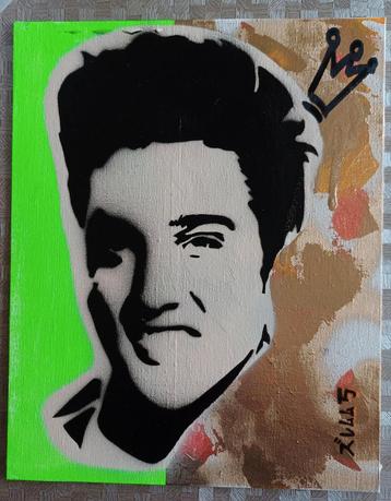 Elvis Presley the King stencilart popart by Klaas