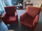 Fauteuils, twee rood, Ophalen, Gebruikt, 75 tot 100 cm, Stof