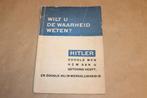 Zeldzame propganda uitgave Hitler Nederland 1940, Ophalen of Verzenden, Tweede Wereldoorlog, Gelezen, Overige onderwerpen