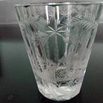 Prachtig gegraveerd whisky glas kristal 12-hoekig, Ophalen of Verzenden