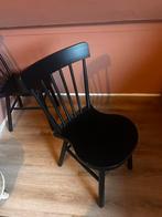 2 Zwarte Houten Stoelen, Huis en Inrichting, Stoelen, Ophalen, Gebruikt, Twee, Zwart