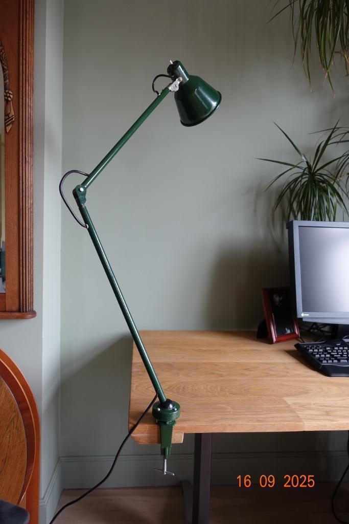 Midcentury fa. Rimsa Longoni klemlamp 1 tot 5 stuks, uniek, Huis en Inrichting, Lampen | Tafellampen, Gebruikt, 75 cm of meer