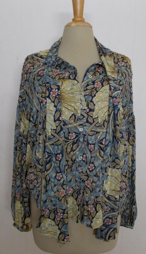 Mooie print blouse van Morris & Co! L, Kleding | Dames, Blouses en Tunieken, Zo goed als nieuw, Maat 42/44 (L), Blauw, Verzenden