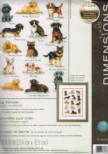 Cado aanbieding dimensions borduurpakket dog sampler beschikbaar voor biedingen