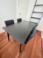 Lisabo tafel IKEA zwart/essenfineer 140x78 cm + stoelen, Ophalen, Rechthoekig, 50 tot 100 cm