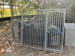 Kennelpaneel gegalvaniseerd 228 x 160 cm met twee deuren, Ophalen, Hondenkennel, 110 cm of meer, 100 cm of meer