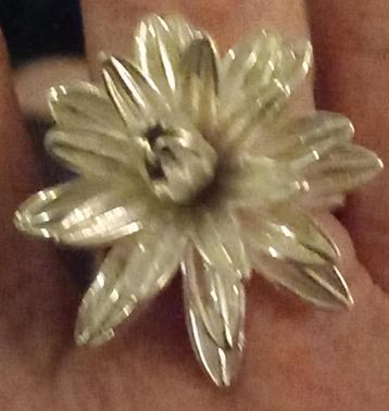 Zilveren beweegbare ring uniek ontwerp kunstenaar beschikbaar voor biedingen