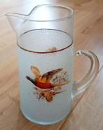 Vintage schenkkan/waterkan fazant West Virginia glas 1970, Antiek en Kunst, Antiek | Glas en Kristal, Ophalen