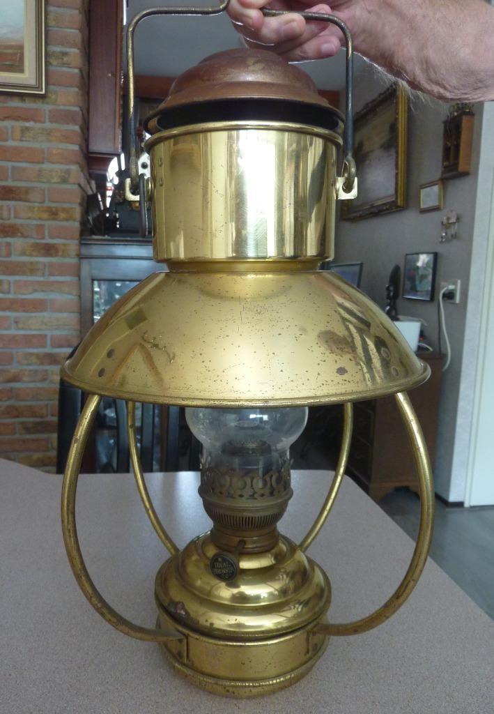Scheepsolie hanglamp nautisch design, Huis en Inrichting, Lampen | Hanglampen, Gebruikt, Minder dan 50 cm, Overige materialen