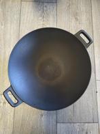 Gietijzeren wok 33,5cm, Gebruikt, Inductieplaat, Wok, Ophalen