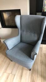 Ikea strandmon met poef antraciet, Huis en Inrichting, Ophalen, Zo goed als nieuw, 75 tot 100 cm, 50 tot 75 cm