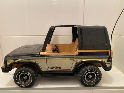 Tonka MR-970 JEEP Zwart Krik Reservewiel Jerrycan, Verzamelen, Speelgoed, Gebruikt, Ophalen of Verzenden