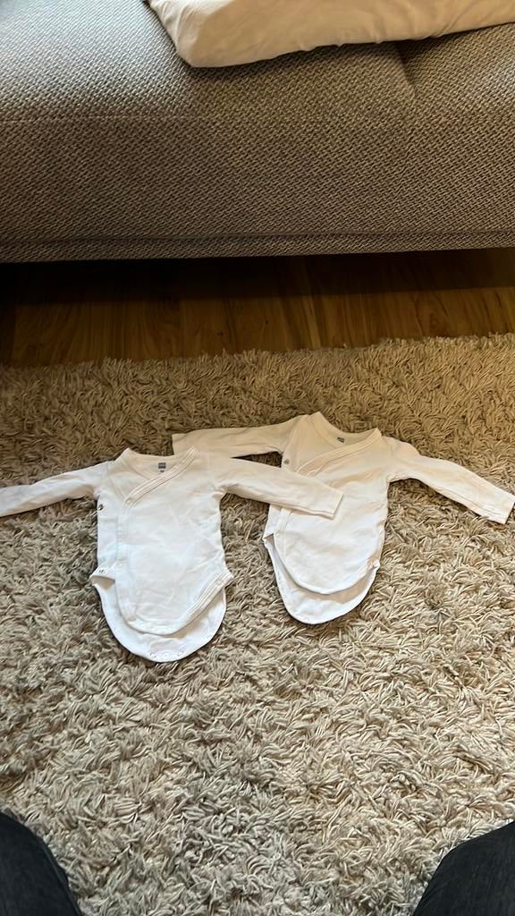 Overslag romper wit hema maat 50, Kinderen en Baby's, Babykleding | Maat 50, Ophalen of Verzenden, Zo goed als nieuw, Jongetje of Meisje