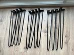 Prijs per set; 3 sets stalen hairpin tafelpoten 71 cm hoog, Ophalen, Zo goed als nieuw, Rond, 50 tot 100 cm