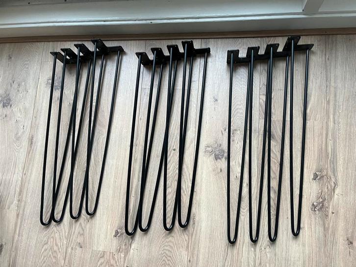Nog 1 set beschikbaar: hairpin tafelpoten 71 cm hoog, Huis en Inrichting, Tafelonderdelen, Zo goed als nieuw, 50 tot 100 cm, Rond