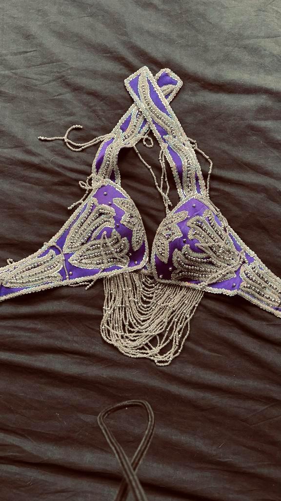 Handgemaakt Egyptisch Buikdanspak XS-S, Kleding | Dames, Carnavalskleding en Feestkleding, Zo goed als nieuw, Kleding, Overige thema's