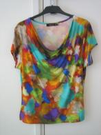 Mooi fleurig shirt met waterval-halslijn BLU*EL 48 snazzeys, Overige kleuren, Verzenden, Maat 46/48 (XL) of groter, Nieuw