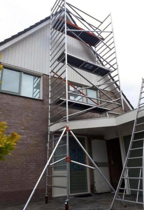 Rolsteiger huren? Werkhoogte 6.2m 8.2 m steiger schilder, Doe-het-zelf en Verbouw, Steigers, Zo goed als nieuw, Rolsteiger of Kamersteiger