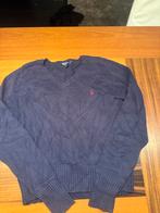 Ralph Lauren Blauwe V-hals Trui - Maat M, Verzenden, Zo goed als nieuw, Maat 38/40 (M), Blauw