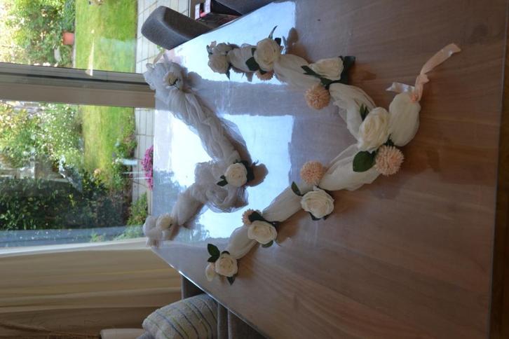 Decoratie bruiloft/huwelijk, Hobby en Vrije tijd, Feestartikelen, Zo goed als nieuw, Versiering, Geboorte of Huwelijk, Ophalen