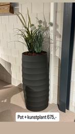 Kunstplanten met pot, polyester pot, Ophalen of Verzenden, Zo goed als nieuw, Rond, Kunststof