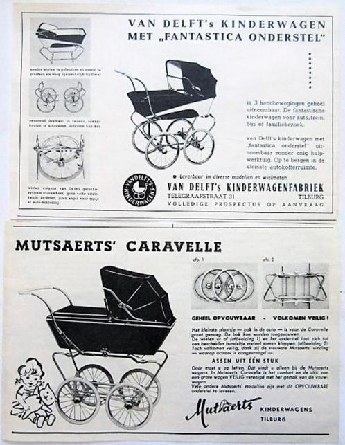5 vintage advertenties reclames kinderwagen 1962 Koelstra Mu, Verzamelen, Merken en Reclamevoorwerpen, Gebruikt, Gebruiksvoorwerp