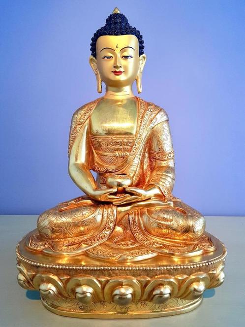 TOPSTUK AMITABHA BOEDDHA BEELD NEPAL 32 CM!, Huis en Inrichting, Woonaccessoires | Boeddhabeelden, Nieuw, Ophalen