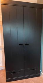 Kledingkast WOOOD Connect zwart 2-deurs, Huis en Inrichting, Kasten | Kledingkasten, Ophalen, Gebruikt, 100 tot 150 cm, 200 cm of meer