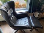 Leren relaxstoel montel, Huis en Inrichting, Fauteuils, Ophalen, Gebruikt, 75 tot 100 cm, Metaal
