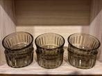 Arcopal France rookglas mini schaaltjes, 8 stuks, Gebruikt, Ophalen of Verzenden, Overige stijlen, Glas