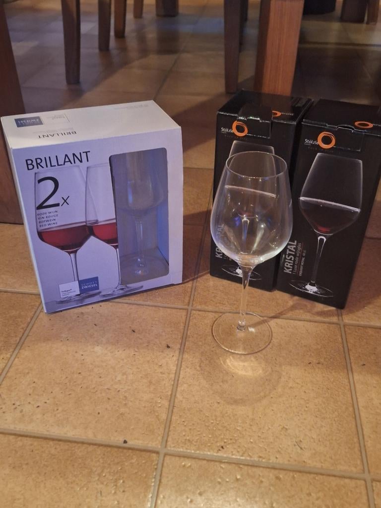 Rode wijnglazen, Verzamelen, Glas en Borrelglaasjes, Ophalen, Nieuw, Overige typen