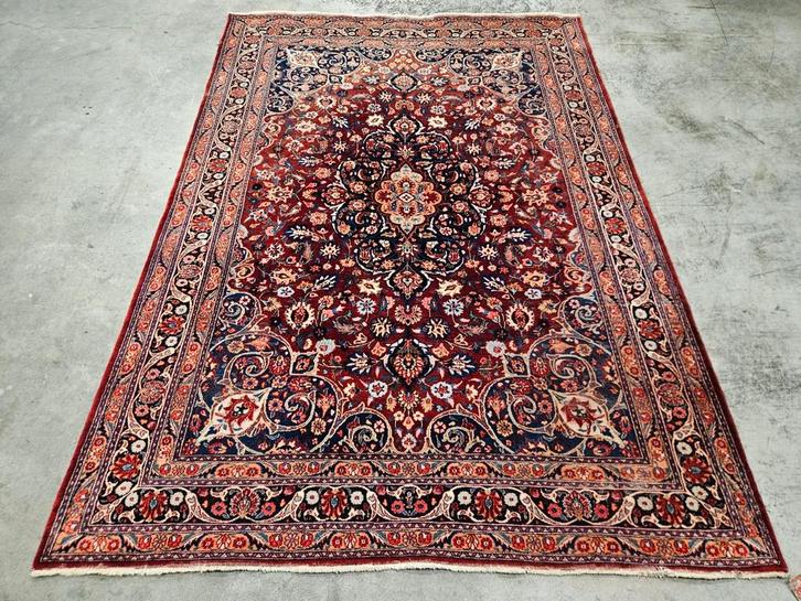 Handgeknoopt Perzisch wol Meched tapijt medallion 214x307cm, Huis en Inrichting, Stoffering | Tapijten en Kleden, Gebruikt, 200 cm of meer