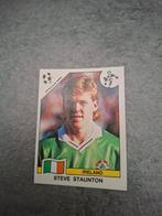 Panini sticker WK 90 Italia. Speler Steve Staunton Ierland., Hobby en Vrije tijd, Verzenden, Zo goed als nieuw, Sticker
