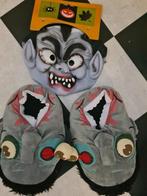 Halloween Set: Masker & Zombie Pantoffels 34, Ophalen of Verzenden, Nieuw, Feestartikel, Halloween of Griezel