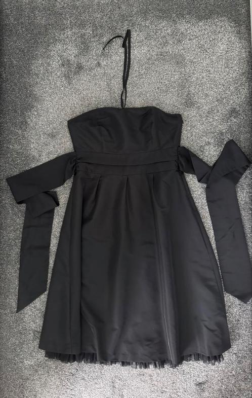 Galajurk Mexx zwarte strapless mt 42 als nieuw!, Kleding | Dames, Jurken, Zo goed als nieuw, Maat 42/44 (L), Zwart, Onder de knie