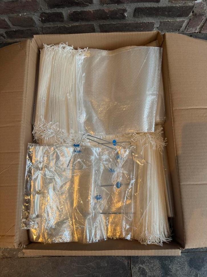 Partij plastic broodzakken geperforeed 1000 stuks trekkoord, Diversen, Papierwaren, Nieuw, Ophalen of Verzenden